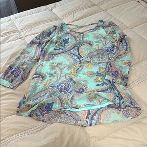 Paisley Print Women's Top - Multicolor